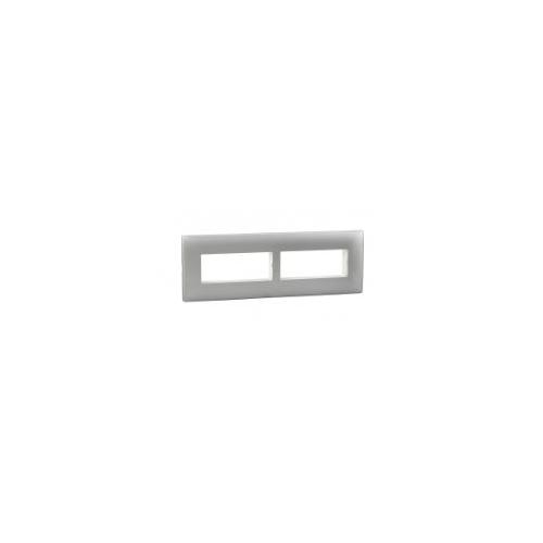 Legrand Mylinc 8M Silver Alu Cover Plate Horizontal, 6763 85